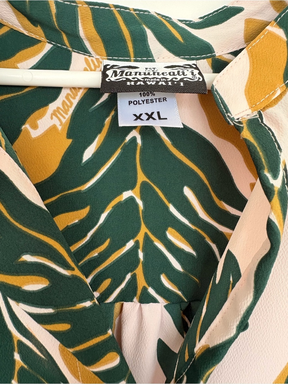 Manuhealiʻi Hawaii Tropical Maxi Dress Pockets Green XXL - Picture 3 of 6